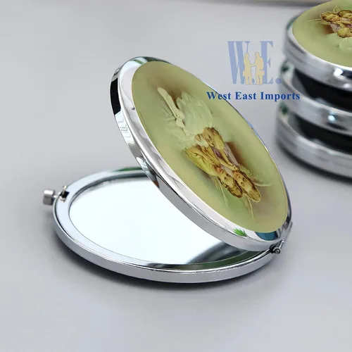 Vista 4 de 12 piezas de espejo compacto para bautizo, recuerdos de bautizo, regalo para invitados
