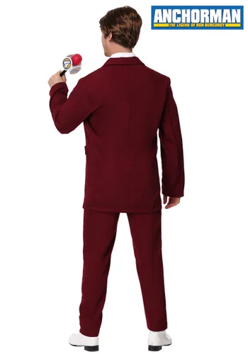 Vista 3 de Disfraz traje de Ron Burgundy deluxe Multicolor