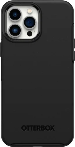 Vista 3 de OtterBox Symmetry Series+ - Funda con MagSafe para iPhone 13 Pro Max y iPhone 12 Pro Max (solamente), embalaje no minorista, color negro
