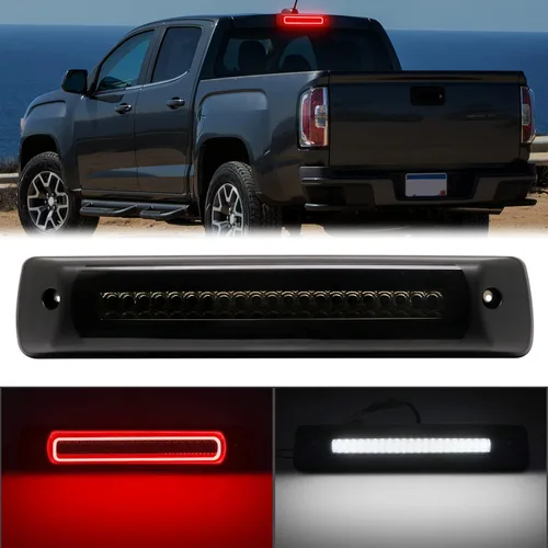 Vista 9 de R&F Auto Luz de freno LED de montaje alto de reemplazo para camionetas Colorado/Canyon (2004-2012) Luces de techo de carga Luz de freno trasera
