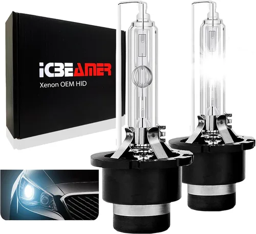 Vista 16 de ICBEAMER 10000K D1R D1C D1S Xenon HID Reemplazo directo Reemplazar bombillas de luz baja para faros delanteros de fábrica OEM [Color: azul]