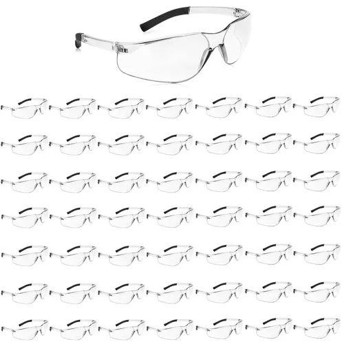 Vista 10 de Salfboy Gafas de seguridad transparentes a granel de 10 ANSI Z87.1, gafas protectoras resistentes a arañazos para trabajo, laboratorio, construcción