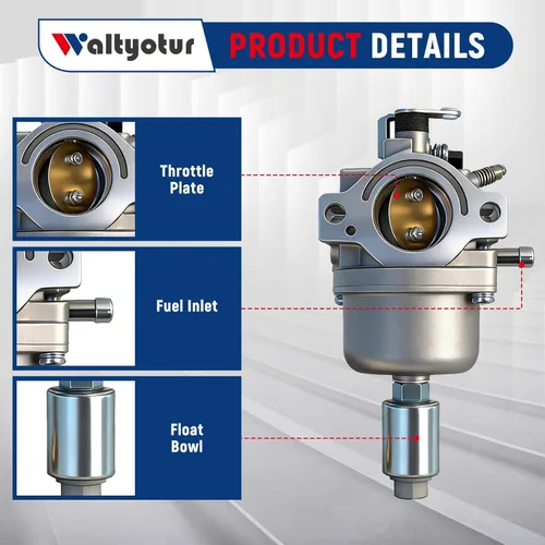 Vista 5 de waltyotur Repuesto de carburador para John Deere MIA11491 L100 L105 105 D100 D105 D110 LA115 LA125 17.5-19.5HP y 1642HS 1742HS S1742 Tractor
