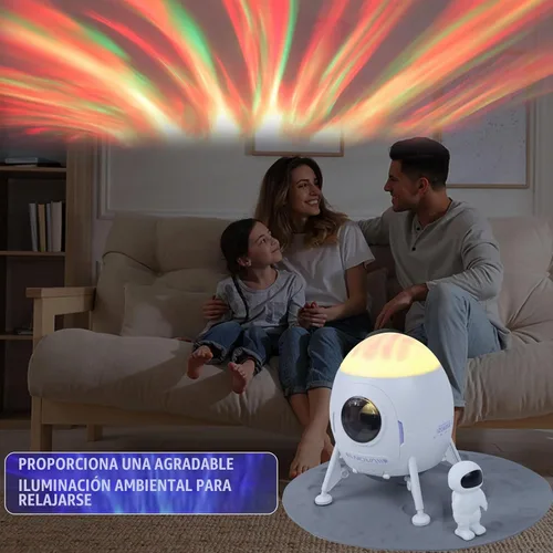 Vista 8 de Lander - Proyector de astronauta con luz nocturna, altavoz integrado Space Man Buddy LED, planetario, lámpara de astronauta, regalos con modo