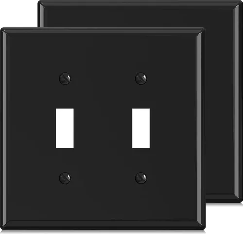 Vista 10 de ELEGRP Placas de pared para interruptor de palanca de 2 posiciones, cubierta frontal termoplástica irrompible de tamaño mediano para interruptores