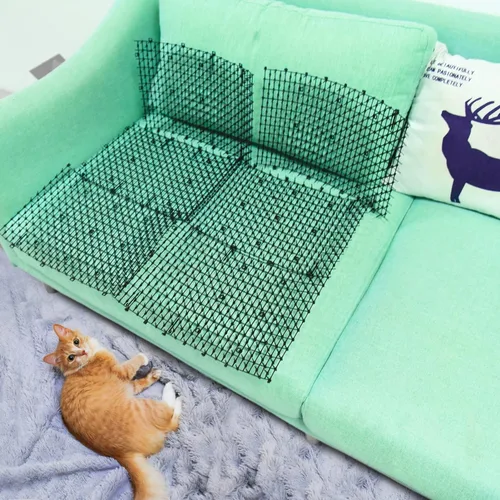 Vista 8 de POMEAT 15 alfombrillas para gatos con púas de 16 x 12 pulgadas, alfombrillas disuasorias para gatos al aire libre para gatos y perros, picos de gato