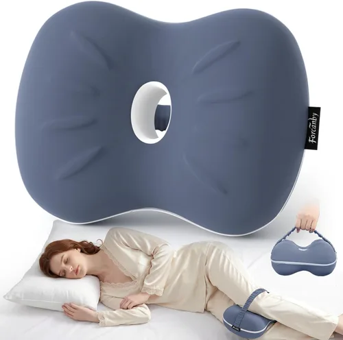 Vista 10 de Almohada de rodilla para personas que duermen de lado, almohada suave de alineación de la columna vertebral, almohadas de rodilla de espuma