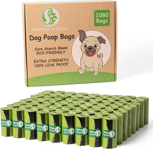 Vista 8 de GREENER WALKER 1080 bolsas de basura para perros, extragruesas, fuertes, 100% a prueba de fugas (marrón)