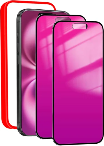 Vista 18 de Paquete de 2 protectores de pantalla de privacidad para iPhone 11 Pro Max/XS Max, vidrio templado antiespía, efecto espejo colorido degradado