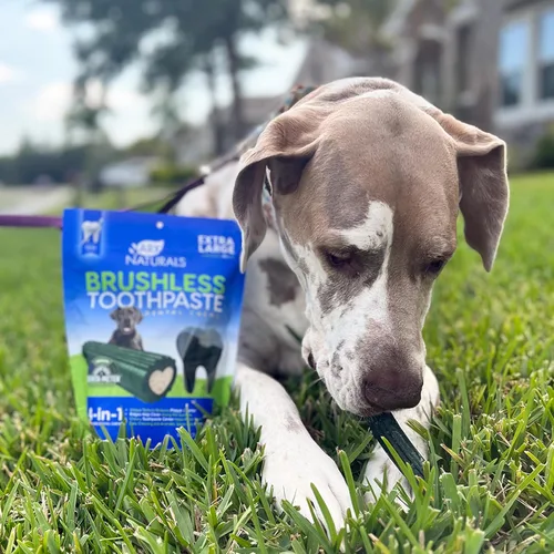 Vista 8 de Ark Naturals Pasta Dental sin Cepillo, Masticables Dentales para Perros de Razas Extra Grandes, Refresca el Aliento, Textura Única Ayuda a Reducir