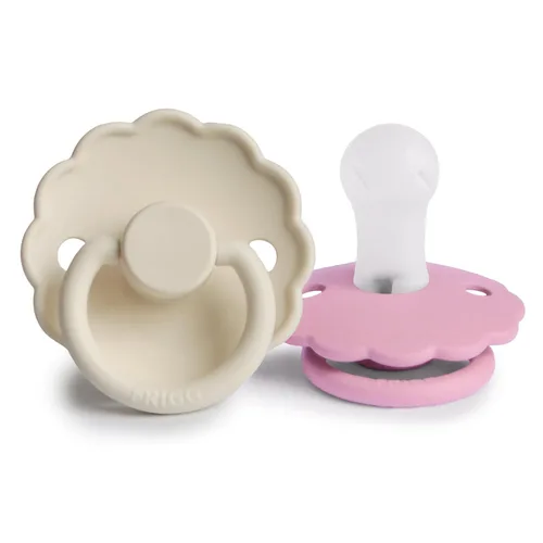 Vista 31 de FRIGG Daisy SilkySoft Chupete de Silicona para Bebé Fabricado en Dinamarca Sin BPA (Rosa Bebé/Lila Suave, 0-6 Meses)