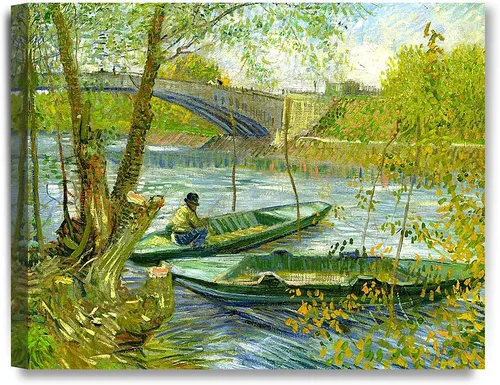 Vista 98 de Serie de pinturas de Vincent Van Gogh (favoritos). Reproducción de arte clásico de Van Gogh, impreso en lienzo, Algodón, Almond Blossom, 16x20