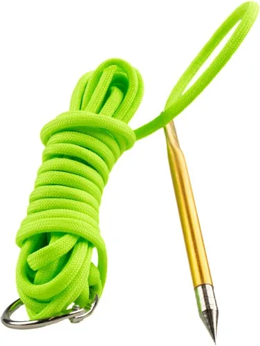 Vista 12 de Ensartador/Porta-pescados Paracord de 10 Pies 550lb con Aguja de Enhebrado de Metal y Anillo Partido de 1 Pulgada