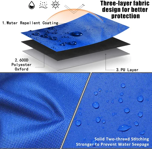 Vista 3 de Kintaki Funda para Asiento de Barco, Funda para asiento de silla de capitán de barco impermeable 600D, Resistente Sin Decoloración Funda de Asiento