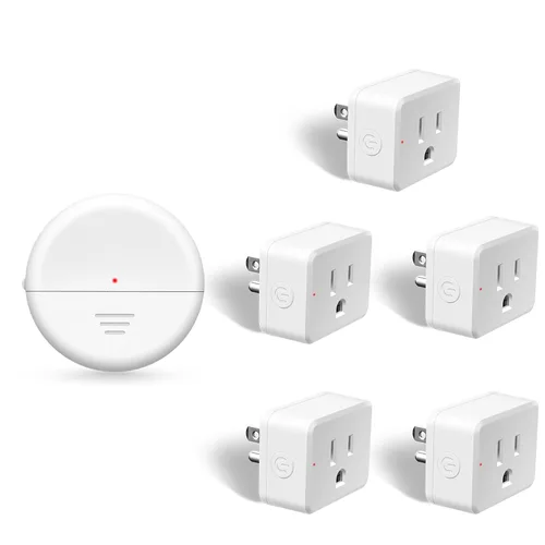 Vista 89 de NineLeaf - Enchufe de salida de control remoto, interruptor de luz de encendido y apagado inalámbrico desmontable 500FT Light Plug Decorator
