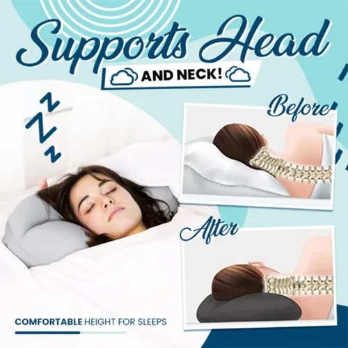 Vista 4 de Almohada firme almohadas para dormir en forma de nube que hacen que tu cuello sea saludable y transpirable almohada de espuma viscoelástica cervical