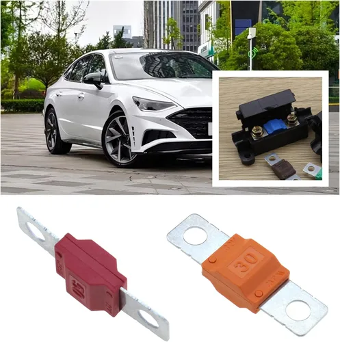 Vista 3 de Fusibles midi de 30/40/50/60/70/80/100Amp 32V Fusible de automóvil atornillado para sistema de energía marina, vehículos híbridos eléctricos