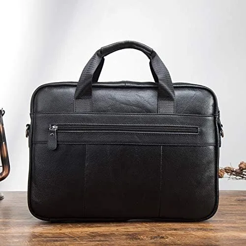 Vista 5 de Genuine Leather Sling Bag for Men Small Shoulder Messenger Pack for Outdoor Travel Business with Gift Box