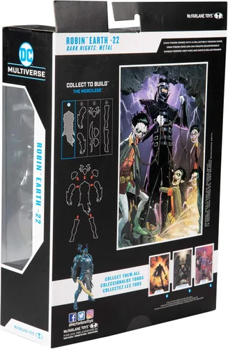 Vista 8 de McFarlane Toys DC Multiverse Robin Earth -22 (Dark Nights: Metal) Figura de acción de 7 pulgadas con piezas Build-A para figura de 'The Merciless