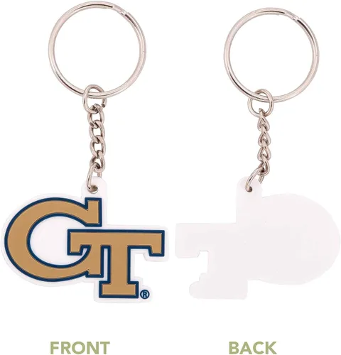 Vista 4 de Desert Cactus Georgia Tech Keychain Yellowjackets Car Keys Holder (PVC)