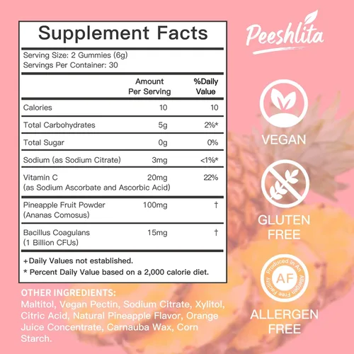 Vista 3 de Gomitas de equilibrio femenino: apoyo prémium para la salud del pH de las mujeres con refuerzo inmunológico y energético, veganas, sin gluten, sabor