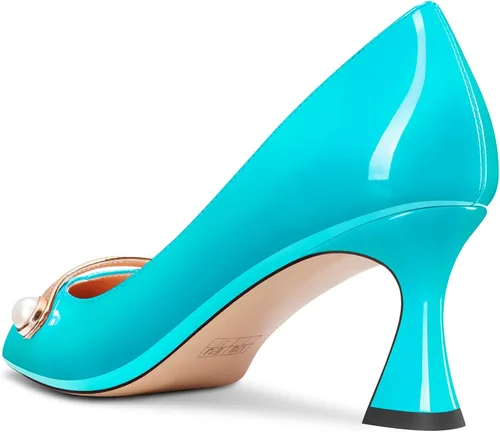 Vista 3 de Castamere Zapatos de tacón alto para mujer, con puntera puntiaguda, sin cordones, para boda, baile de graduación, casual, tacones de 3.3 pulgadas