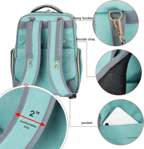 Vista 7 de Mochila para extractor de leche - Mochila multifunción para mamás de trabajo al aire libre con bolsillo aislante