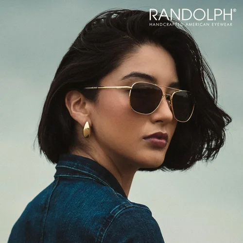 Vista 7 de Randolph Eyewear Aviator Sunglasses for Women & Men Non-Polarized & Polarized Lenses, 23k Gold UV Protection Sunglasses