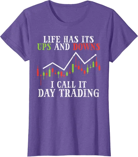 Vista 20 de Life Ups And Downs Day Trading Crypto Stock Market Trader T-Shirt, Negro