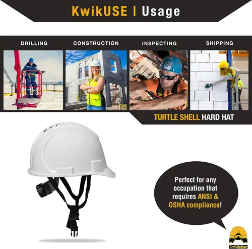 Vista 7 de KwikSafety - Charlotte, NC - Sombreros duros [Ala completa, estilo gorra, estilo de escalada] Tipo 1, Clase C ANSI OSHA