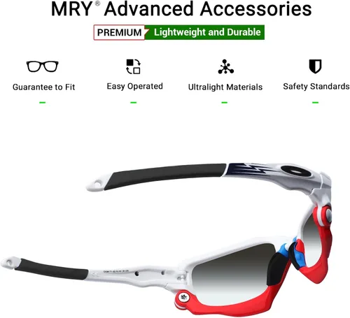 Vista 4 de Mryok Auriculares de repuesto para Oakley JawboneRacing JacketSplit Jacket - Opt