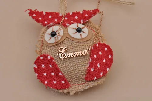 Vista 6 de Collar personalizado con dije de nombre de mamá en oro y plata