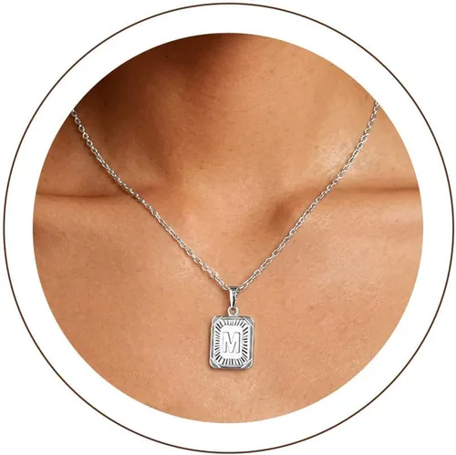 Vista 7 de U7 Initial Necklaces for Women a. Oro