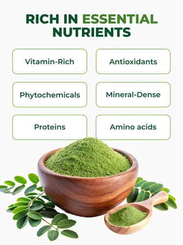 Vista 11 de PURA VIDA MORINGA Polvo orgánico de origen único - Polvo de hojas 100% premium, moringa oleifera orgánica USDA, polvo de hoja de moringa - Perfecto