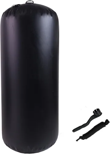Vista 10 de Defensa inflable resistente grande del barco del PVC para el acoplamiento y los barcos de vela del yate Negro 18"x30