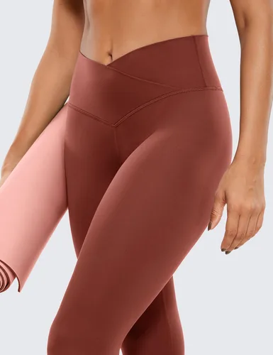 Vista 3 de CRZ YOGA Butterluxe - Leggings capri de entrenamiento cruzado para mujer, 23 pulgadas, cintura alta, pantalones de yoga