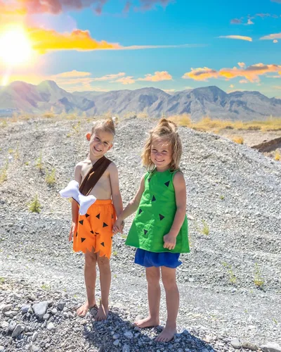 Vista 7 de Luke and Lulu Caveman Pebbles Bam Bam - Disfraz para niñas y niños pequeños