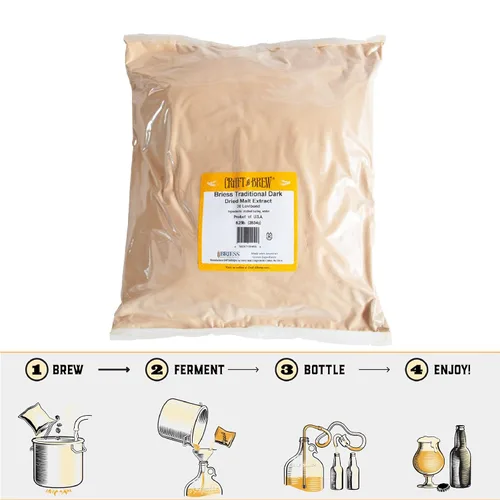 Vista 3 de Craft a Brew - Extracto de malta seca para kit de preparación - 6.25 libras oscuro tradicional - Extracto base multiusos - Para cualquier