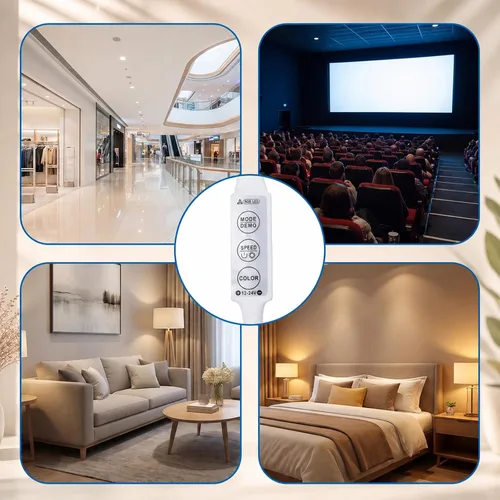 Vista 5 de LED Controller Mini 3 Key RGB Dimmer Switch DC 5V 24V Strip 5Pcs Light Brightness Flasher Module Strobe Speed Flash Mode Memory Function Ribbon Bar