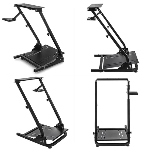 Vista 4 de Mrolife G920 Racing Wheel Stand Height Adjustable Racing Stand for Gaming,Driving Simulator Cockpit Compatible with Logitech G25, G27, G29, G920