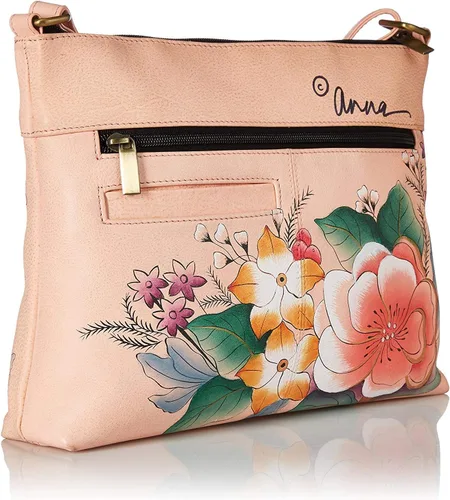 Vista 42 de Anna by Anuschka Women's Genuine Leather Medium Crossbody with External Zipper Pocket