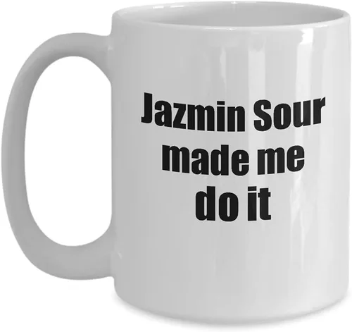 Vista 9 de EzGift Jazmin Sour Made Me Do It Mug Funny Drink Lover Alcohol Addict Gift Idea Coffee Tea Cup 11 oz