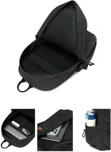 Vista 3 de Mochila de mezclilla vintage para mujer, bolso Y2k para mujer, bolsa de hombro de mezclilla, estética única, linda mochila para mujeres y hombres