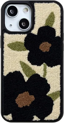 Vista 15 de Funda de briquetas linda y esponjosa para iPhone 14, 6.1 pulgadas (negro)