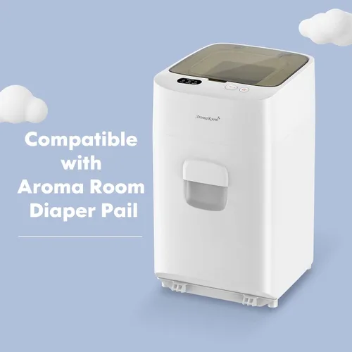 Vista 6 de Aroma Room Bolsa de repuesto para pañales, a prueba de fugas y olores, bolsas de basura para pañales para recién nacidos, 540 unidades, 12 rollos