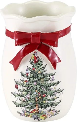 Vista 2 de Spode - Jabonera, Accesorios de Baño de Resina, Decoración Navideña para el Hogar (Colección Árbol de Navidad de Spode) Diseño navideño, bandeja