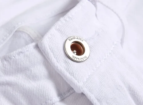 Vista 7 de OIIIO - Jeans elásticos rasgados de ajuste regular para hombre