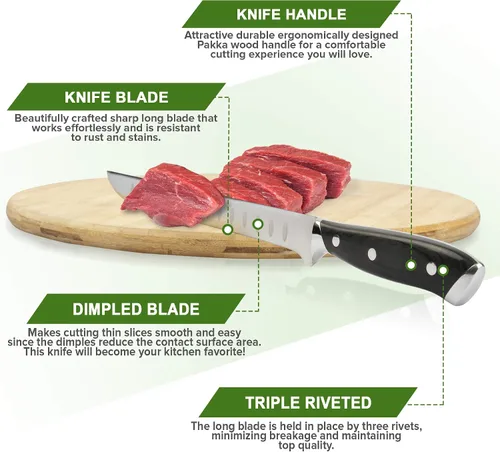 Vista 7 de Tabla de cortar de carne seca de acero inoxidable definitiva con guía para principiantes sobre cómo curar en seco, conservar carne de res, venado
