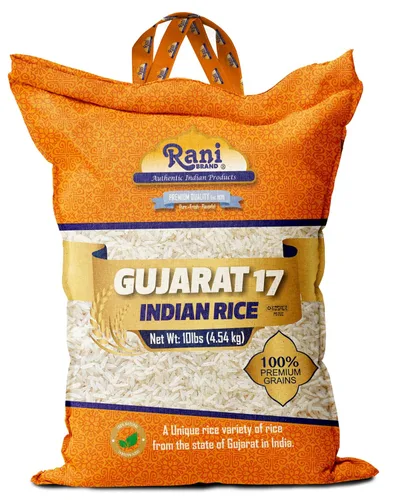 Vista 10 de Rani Gujarat 17 Arroz indio 64 oz (4 libras) 4.0 lbs Bolsa de tela ~ Todo natural Apto para gluten Vegano Kosher Calidad de exportación