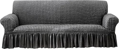 Vista 9 de Beacon Pet Funda para sofá con falda, funda universal para sofá de 1 pieza, funda de sofá de fácil ajuste para sofá de 1, 2, 3, 4 plazas, protector
